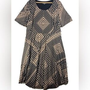 NWT ROZ & ALI Boho Geometric Print Dress Size 16W